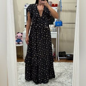 long dress for summer Boho Summer Beach Maxi Dress Beige / M